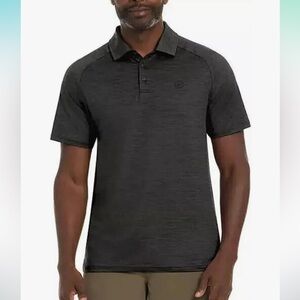 Hurley Ultra Soft Stretch Moisture Wicking Performance Polo Size Large Black